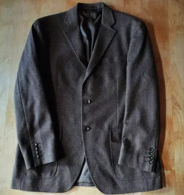 [ 새상품급 ] 다크 브라운 헤링본 테일러드 자켓 울/캐시미어