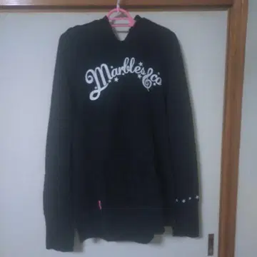 Marble's Co. 블랙 후드 부착 후드티