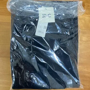 유니클로C 맨투맨 와이드 팬츠 블랙 L 긴 길이