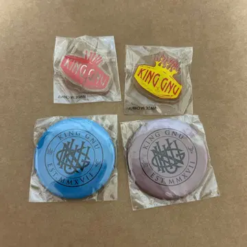 KING GNU 캔뱃지, 핀 배지 세트 4개 미사용
