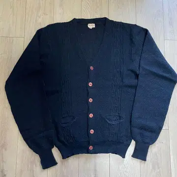 60s 70s 레어 블랙 알파카 가디건 USA 빈티지