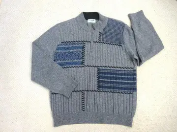 크로커다일 모 100% 하프 지퍼 디자인 스웨터 새상품급 일본제 LL