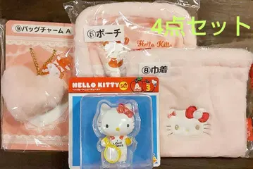 헬로키티 뽑기 파우치 복조리 백참 A상 피규어 세트