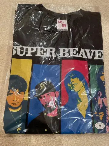 SUPER BEAVER 팝 아트 T셔츠 블랙 M 사이즈