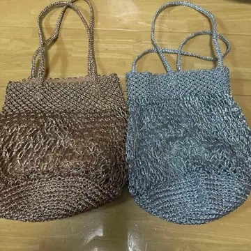 YOMORA 메쉬백 세트 골드 실버