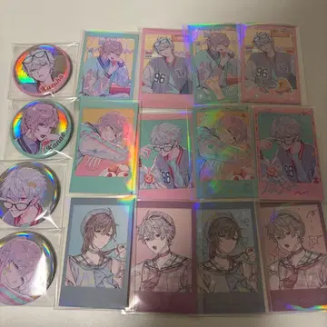 뉴 레트로 ChroNoiR 폴라로이드 캔뱃지 컴프 세트