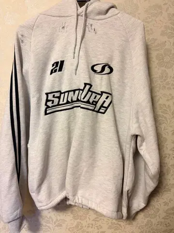 Snapclub 데미지 후드티 화이트 남성용 M