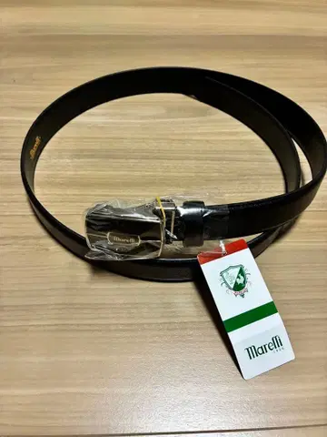 Marelli 블랙 소가죽 벨트