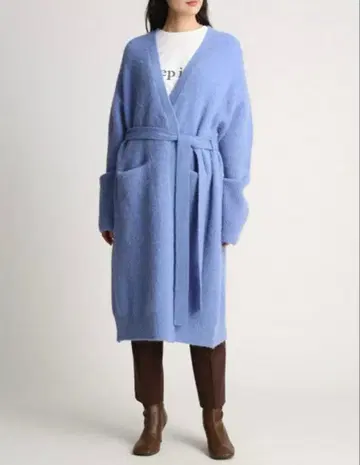 [ 새상품급 ] 미라 오웬 모헤어 혼방 초롱 니트 가디건 가운 코트