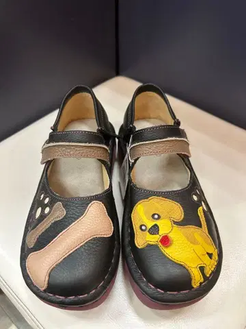 개와 뼈 자수 슬립온 TcXE632 S