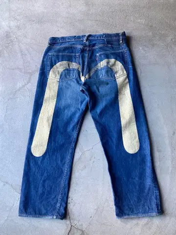 90s Evisu 와이드 데님 빅 카모메 일본제 W36 vintage
