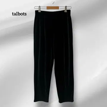 탈봇 [ S ] 벨로아 와이드 블랙 벨벳 허리밴딩 팬츠