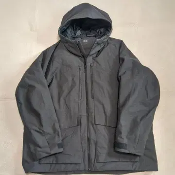 새상품급 유니클로 하이브리드 다운 파카 레어 4XL 그레이 빅 사이즈