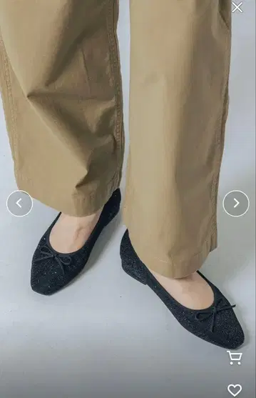 EVOL 아몬드 토 플랫 발레 슈즈 24cm