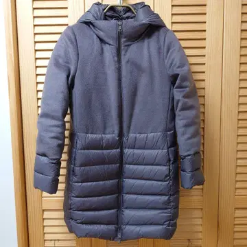 JAN MAYEN 울 절개 이소재 다운 코트 그레이