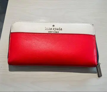 kate spade 장지갑 빨간색/화이트