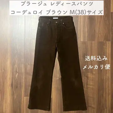 플라주 여성 팬츠 브라운 코듀로이 스트레이트 팬츠