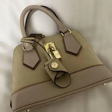 Samantha thavasa 베이지 스웨이드 핸드백