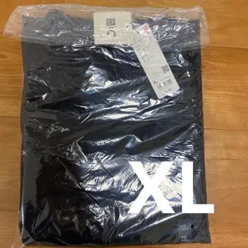 유니클로C 맨투맨 와이드 팬츠 블랙 XL 긴 길이