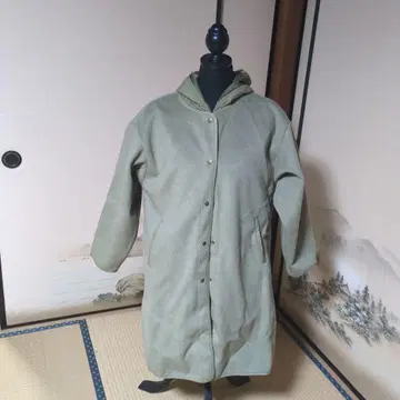 사만사 모스모스 2 올리브 그린 퀼팅 자켓 후드 부착 코트