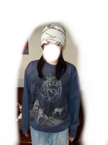 구제 의류 동물 맨투맨 헤인즈