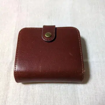 An+u 아뉴 투톤 접이식 지갑 브라운 가죽