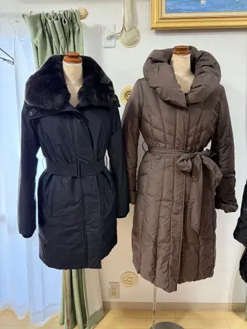 PECA 후드 부착 브라운 다운 자켓 오른쪽