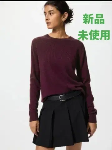 UNIQLO 캐시미어 크루넥 스웨터 M 여성용 RED