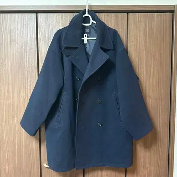 BEAMS HEART 네이비 더블 브레스트 코트 S