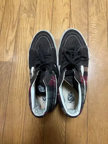 Vans Sk8-Hi 다크 브라운 체크 무늬