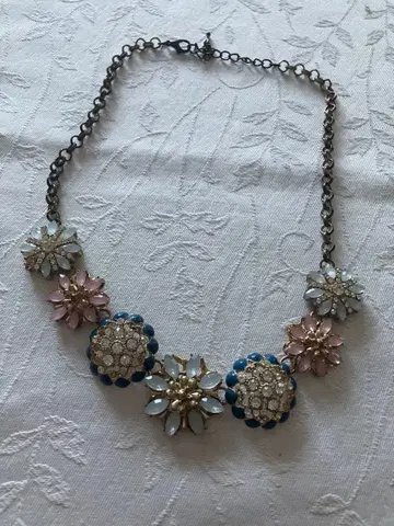 빈티지 로맨틱 꽃 모티브 목걸이 코스튬 주얼리