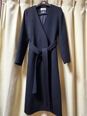 M-PREMIER 블랙 롱 코트 38