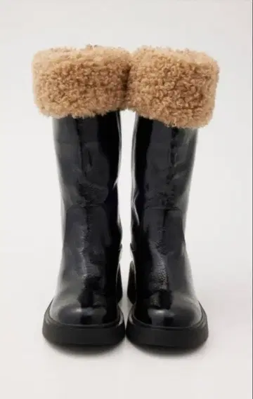 퍼 탈부착 블랙 롱 부츠 2way 퍼 탈부착