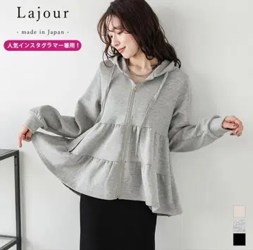 Lajour La-gemm 일본제 티어드 플레어 후드 후드티