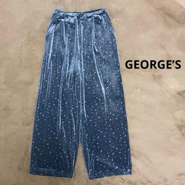 GEORGE'S 플라워 벨로아 팬츠