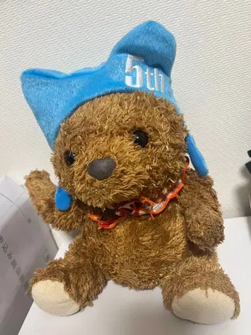 봉제 인형용 귀 달린 블루 모자 옷 갈아입기