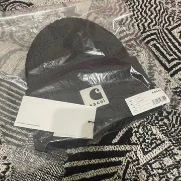 사카이 x 칼하트 니트 비니 블랙 미사용 새상품 sacai