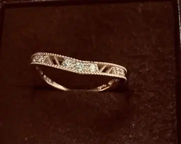 agete 아가트 K10 다이아몬드 반지 7호 상자 인증서 포함