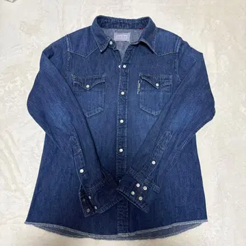 BLUE BLUE 데님 긴팔 셔츠 포켓 부착