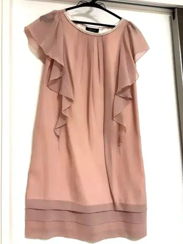 JUSGLITTY 프릴 달린 핑크 드레스