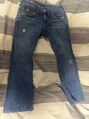 트루릴리젼 데님 데미지 가공 34 x 34