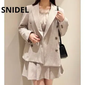 SNIDEL Sustainable 더블 브레스트 자켓 베이지