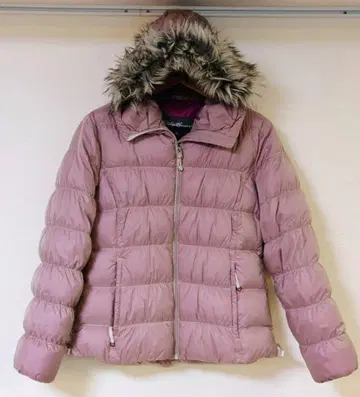 Eddie Bauer 퍼 후드 다운 자켓 핑크