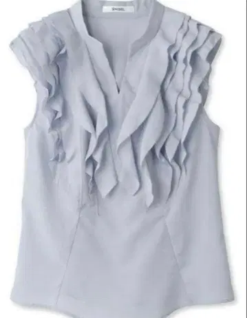 snidel 스키퍼 슬리브리스 프릴 블라우스 LBLU