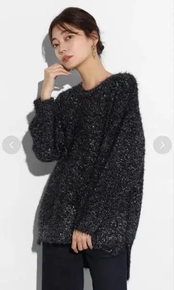 새상품 스콧 클럽 라메 볼륨 니트 야마다야