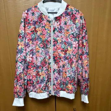 꽃무늬 M 사이즈 점퍼 블루종