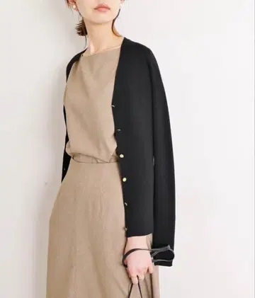 거의 새상품 IENA 울 아제 리브 니트 가디건