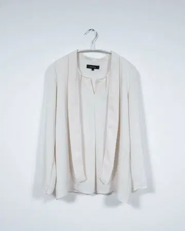 여성용/긴팔/블라우스/아이보리/7호