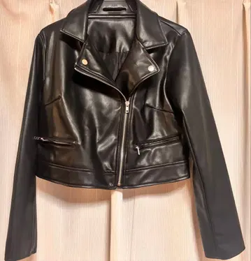 블랙 라이더 자켓 숏 기장