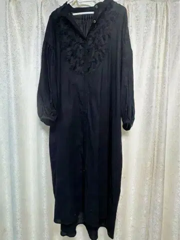 studio CLIP natural by clip 블랙 롱 원피스